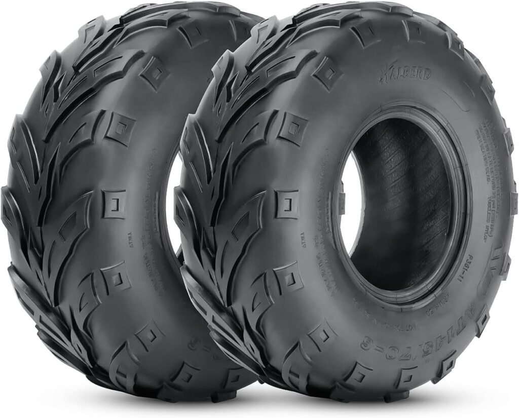 145/70-6 ATV  Go Kart Street Mini Bike Tires, 145 70-6 Tubeless Off-road Tires 4PR (Pack of 2)