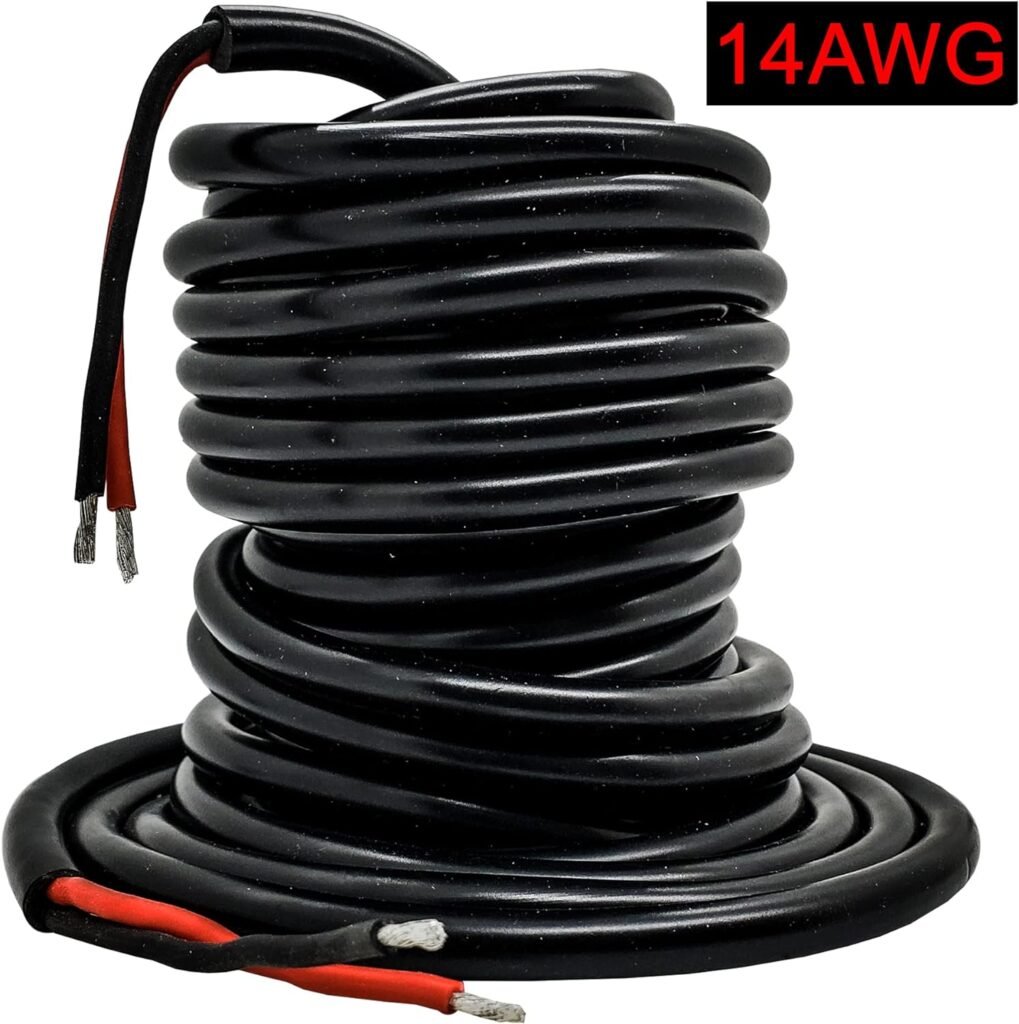 14 AWG 20 ft OZ-USA® 2 Wire 12v 24v Cable car Truck Marine Boat Light led bar Electrical Wiring Industrial