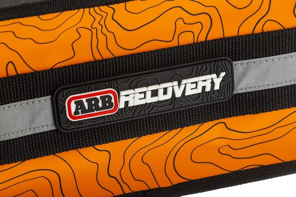 ARB ARB501A Orange and Black Updated Large Recovery Equipment Bag, Biggest Size, Fits Three Straps, Pulley, Damper, Gloves and Two Shackles