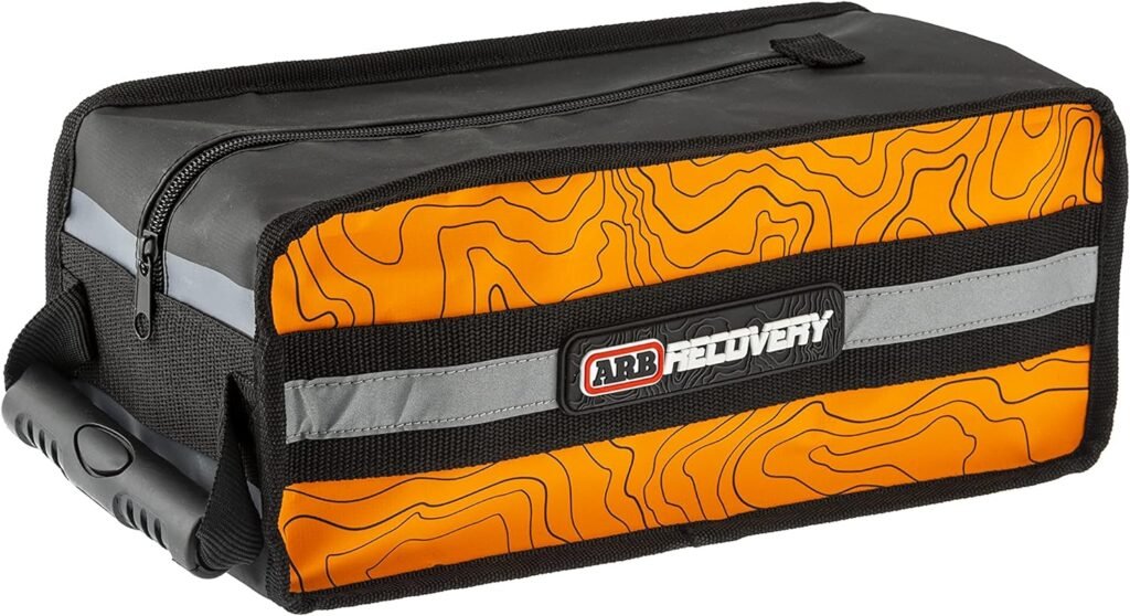 ARB ARB501A Orange and Black Updated Large Recovery Equipment Bag, Biggest Size, Fits Three Straps, Pulley, Damper, Gloves and Two Shackles